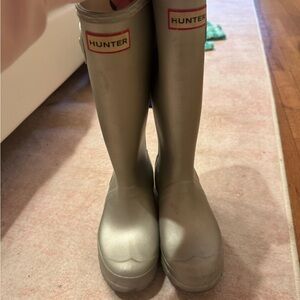Hunter Classic Silver Metallic Boots